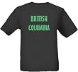 BRITISH COLUMBIA - GREEN LETTERING - State-series - Black T-shirt