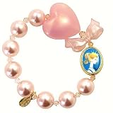 Tarina Tarantino Barbie Pearl Heart & Bow Cameo Bracelet