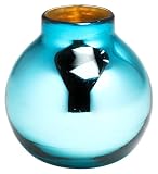 HomArt Mercury Glass 5-inch Bubble Vase, Turquoise