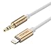 [Support iOS10.3] Lightning to 3.5mm 3Ft Male to Male Aux Stereo Audio Cable, TOPGO Premium Lightning to Aux Cable for iPhone 7 / 7 plus to Headphone, Home / Car Stereo, Speaker and More - Gold
