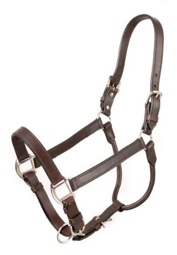 Royal King Leather Halter w/Adjustable Nose - Dark Oil
