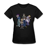 PASSION Women's English Virtual Band Gorillaz T-shirt Black S
