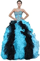 Organza Belted Sweetheart Floor Length Quinceanera Dress 