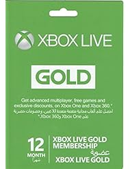 Video Games: Xbox Live 12 Month Gold Membership Card-instruction in Arabic - Microsoft