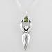 Peridot Lunar Goddess Pendant in Sterling Silver on a 16 Box Chain, #8722