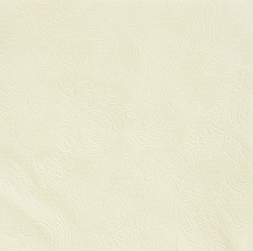 Paperproducts Design 7254 15-Pack Lace Elegant Paper Napkin, 6.5 by 6.5-Inch, Ivory
