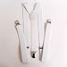 Lined Work Trousers Clip-on Braces Elastic Y-back Suspenders White