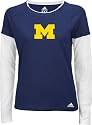 Michigan Wolverines Women's adidas 'Loud & Proud' Long Sleeve Layered Tissue Tee
