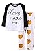2pcs Newborn Toddler Kids Baby Boys Girls T-Shirt Tops+Pants Outfits Clothes Set White
