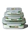 Kinetic Glasslock 1317 Rectangular Glass Food-Storage Containers with Locking Lids, Set of 3