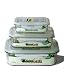 Kinetic Glasslock 3 Piece Rectangular Glass Food Storage Set With Locking Lids