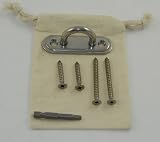 Ropeinabag, 100% Stainless Steel Oblong Eye Pad Anchor Mount. 600 pound working weight.