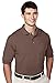 Tri-Mountain Men's Big And Tall Golf Shirt With Pocket, Brown, Large