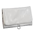 "Amandine" Mele & Co. Trifold Hanging Travel Organizer in White Pebbled Faux Leather