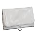 "Amandine" Mele & Co. Trifold Hanging Travel Organizer in White Pebbled Faux Leather