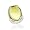 Sterling Silver Green Amber Oval Ring