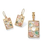2-Piece Mother-Of-Pearl 18k/Sterling Silver Set