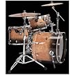 Pacific By DW LX Exotic 5 Piece Shell Set (Charcoal Fade over Kurillian Birch)