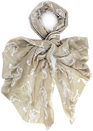 Lebon House Sea Horse Cool Print Fashionable Scarves Shawl Wrap