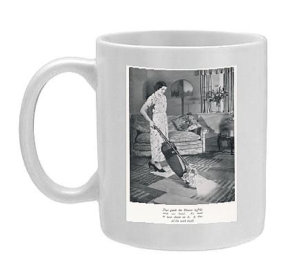 Photo Mugs of Woman hoovering from Mary Evans