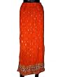 Orange Gypsy India Boho Bellydance Cotton Crinkle Skirt 38 Inches