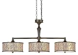 Eurofase 16557-017 Melosa 6-Light Chandelier, Antique Bronze/Off White
