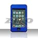 Dark Blue Rubber Feel Snap-On Cover Hard Case Cell Phone Protector for Apple iPod Touch iTouch II 2 + Lanyard
