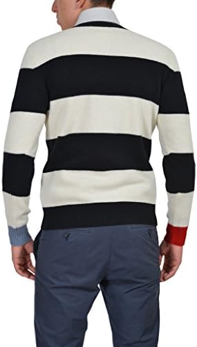 Band Of Outsiders Men's Multi-Color Crewneck Wool Sweater US S/2 IT 48;