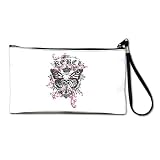 Artsmith, Inc. Clutch Bag Purse (2-Sided) Rebel Butterfly Skull Goth