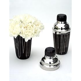Click here to buy Black Etched Shaker Hand Forged with a Polished Stainless Steel Interior Hand Crafted and... by jane Carroll Inc..