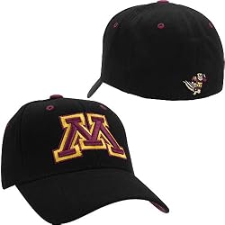 Top of the World Minnesota Golden Gophers Black 1-Fit Stretch Cap