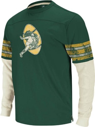 Green Bay Packers Reebok Vintage Long Sleeve Jersey Thermal T-shirt