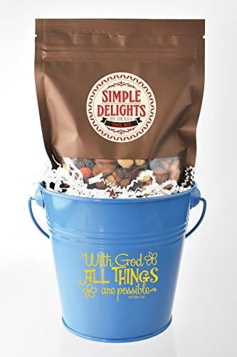 All Things Are Possible Simple Delights Tasty Trail Mix 12 oz. in Metal Bucket Gift Set
