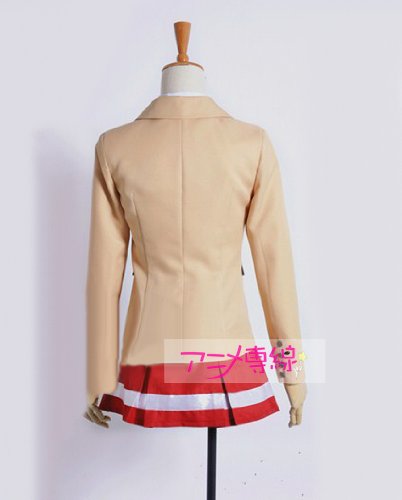 ４月新番コスプレ　アニメ　革命機ヴァルヴレイヴ　指南 ショーコ（さしなみ ショーコ）咲森学園　女子制服　衣装　徽章付き  男性Mサイズ