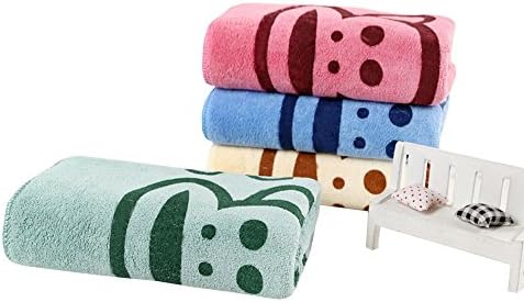 Yicat® Thickening Cartoon Printed Microfiber Super Absorbent Towel Pet Dog Teddy Bath Towels Pet Supplies, 76*35cm (003: Blue)