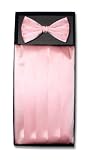 SILK Cumberbund & BowTie PINK Men's Cummerbund & Bow Tie Set
