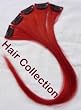 Hair Collection-18" Red 100% Human Hair Clip on Extensions - 1.6"widex5pcs