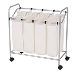 Whitney Design 3025 4-Bag Laundry Sorter, Silver