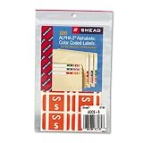 Folder Labels, 2nd Letter Color-Coded, Bi-Directional, S, Orange, 100/Pack SMD67189