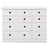 アルファタカバ ベビータンスシリーズ パルコハート 120cm幅4段 レッド