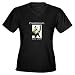 Creationism Evolution Women's V-Neck Dark T-Shirt by CafePress