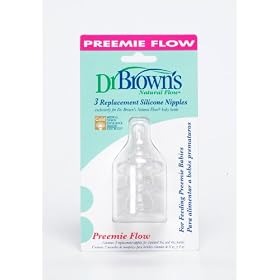 Dr. Brown's Natural Flow Preemie Standard Nipple, 3 Pack