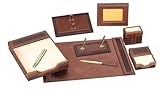 Majestic Goods Office Supply Leather Desk Set, Brown (W940)