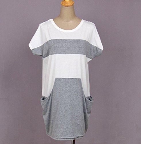 レディース (2色選択) ワンピース　オリジナルBAGセット#637 ブラック グレー ボーダー 花柄 ボタニカル ドット