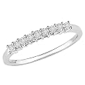 Women 10K Semi Eternity Band - White