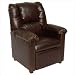 Children's Lounger Recliner Material: Vinyl Brown (Leather Look)