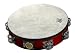 Remo Tambourine, Pretuned, 10 Diameter, 8 Pairs Jingles x 2 Rows, QUADURA Deep Red