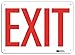Lyle Exit Sign, 14x10 In, Red/White, English U1-1008-RA_14X10-1 Each