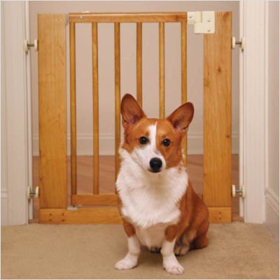 Pet Studio Pressure Mounted Wood Gate Honey Oak