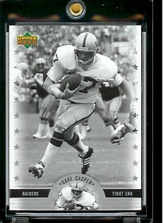 2005 Upper Deck Legends Dave Casper Oakland Raiders Football Card #54 - Mint Condition - In Protective Display Case !!